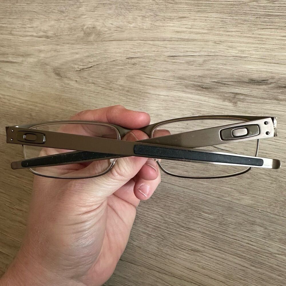 Oakley Metal Plate Brushed Chrome Glasses Frames OX5038-0655 - Picture 7 of 10
